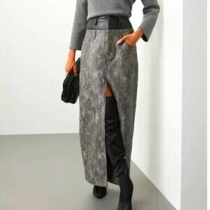 AFRM Maxi Skirt Easton Faux Leather Maxi Skirt 31